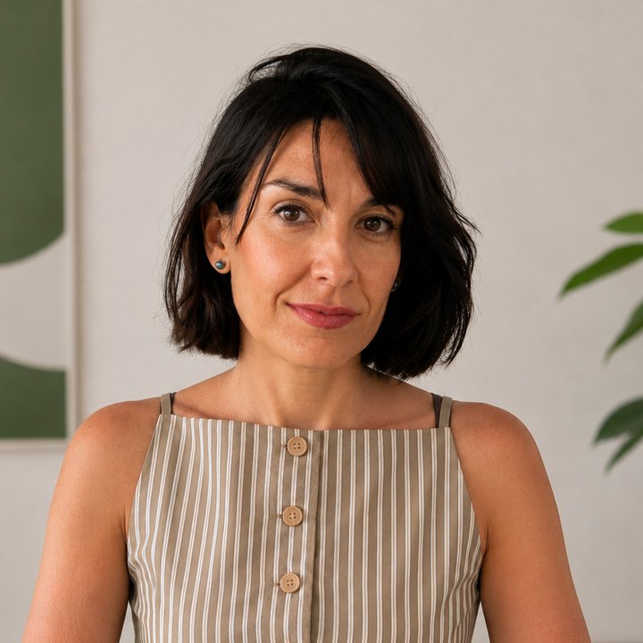 Retrato de Sofía Velasco mirando a cámara.